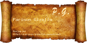 Parison Gizella névjegykártya
