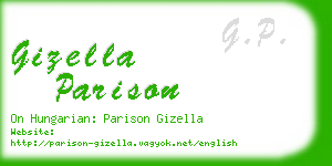 gizella parison business card